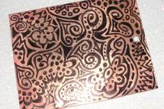 Sample Copper plate (with Sharpie resist)