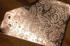 Sample Electro-Etched Copper Plate